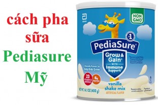 Cách pha sữa Pediasure Grow & Gain (Pediasure Mỹ)