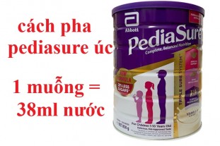 Cách pha sữa Pediasure Úc