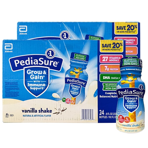 Combo 2 thùng Sữa Pediasure Grow and Gain hương Vani chai 237ml