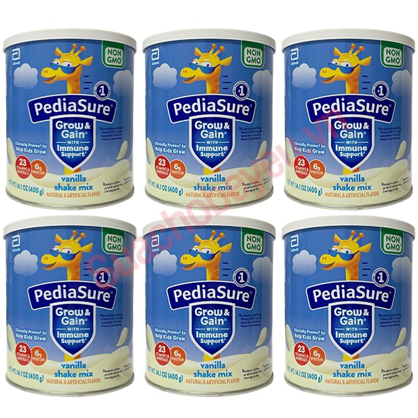Thùng Sữa Pediasure Grow and Gain hương Vani lon 400g