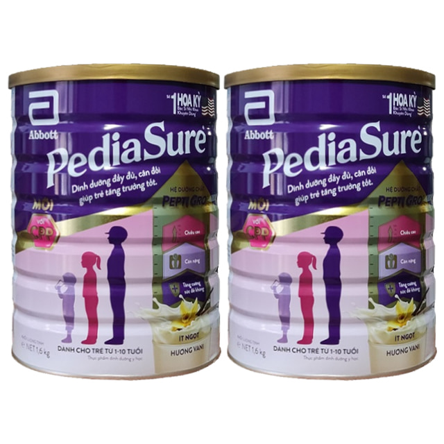 Sữa Pediasure Ít ngọt lon 1.6kg cho trẻ biếng ăn