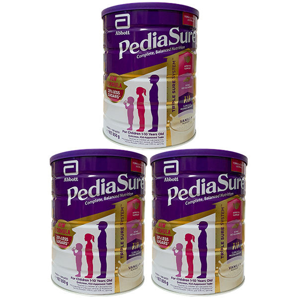 Combo 3 lon Sữa Pediasure Úc 850g cho trẻ biếng ăn 1-10 tuổi