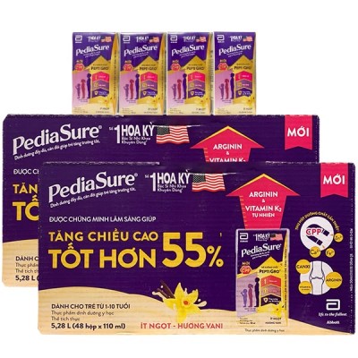 Thùng Sữa Pediasure hộp 110ml cho trẻ 1-10 tuổi