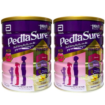 Combo 2 lon Sữa Pediasure Ít ngọt lon 800g cho trẻ biếng ăn