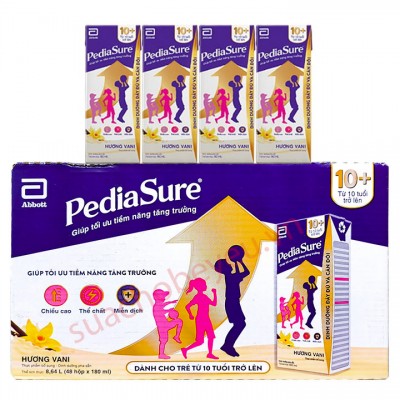 Thùng Sữa pha sẵn Pediasure hộp 180ml cho trẻ từ 10 tuổi