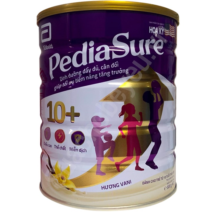 sữa pediasure 10+ lon 800g cho trẻ trên 10 tuổi