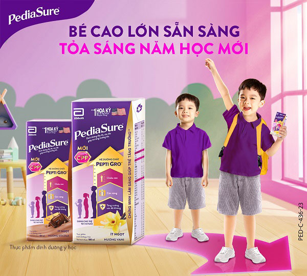 Sữa pha sẵn Pediasure hộp 180ml cho trẻ 1-10 tuổi