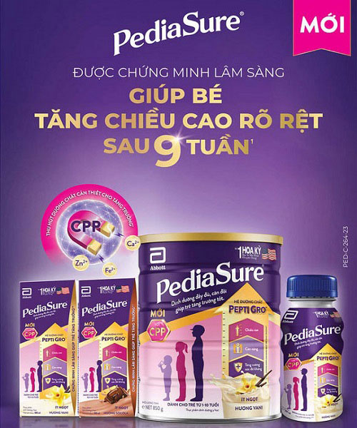 Sữa pha sẵn Pediasure hộp 180ml cho trẻ 1-10 tuổi