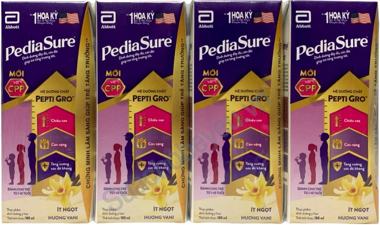 Sữa pha sẵn Pediasure hộp 180ml cho trẻ 1-10 tuổi
