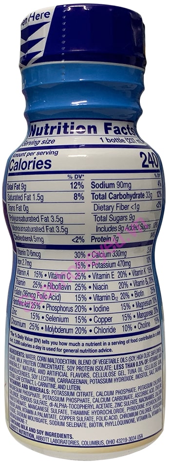 Sữa Pediasure Grow and Gain hương Vani chai 237ml