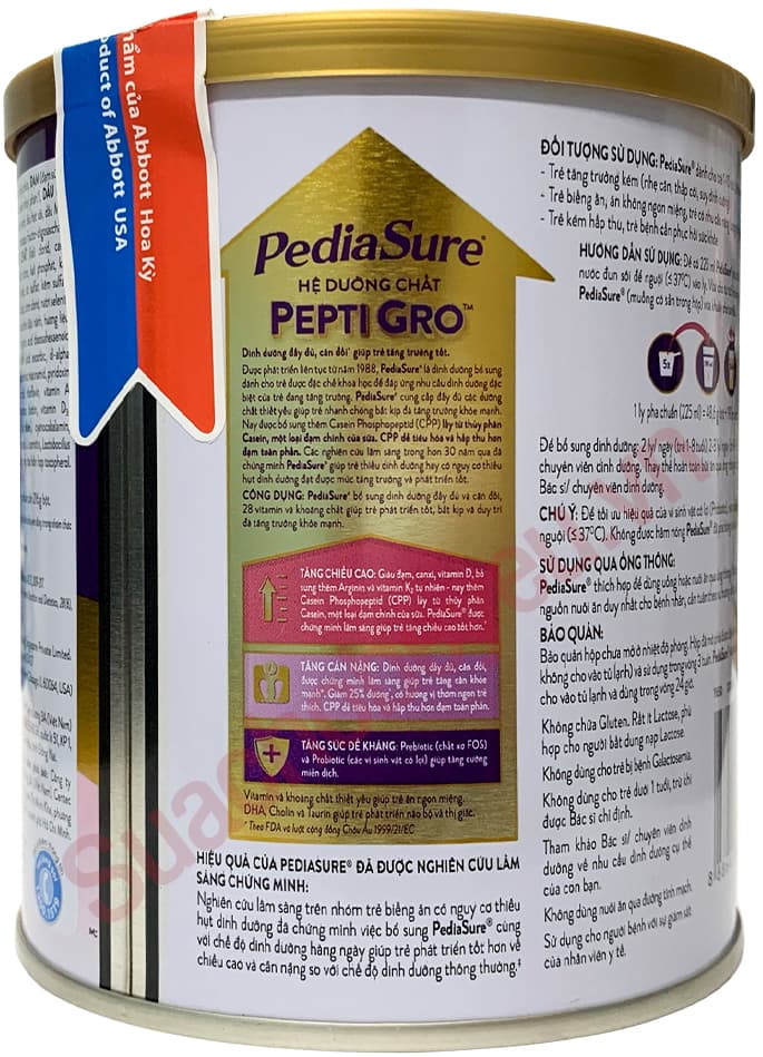 Sữa Pediasure lon nhỏ 380g cho trẻ từ 1-10 tuổi