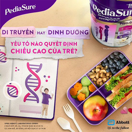 Sữa Pediasure Ít ngọt lon 800g cho trẻ biếng ăn 1-10 tuổi