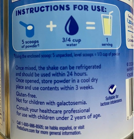 cách pha sữa pediasure grow gain, pediasure mỹ